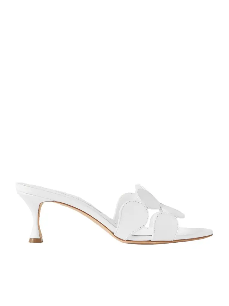 Manolo Blahnik Haribalmu 50 Leather Mules