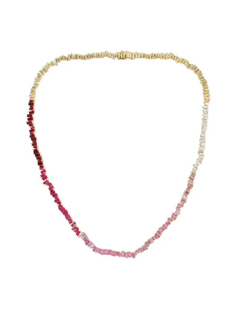 Suzanne Kalan 18-karat Gold, Diamond And Sapphire Necklace