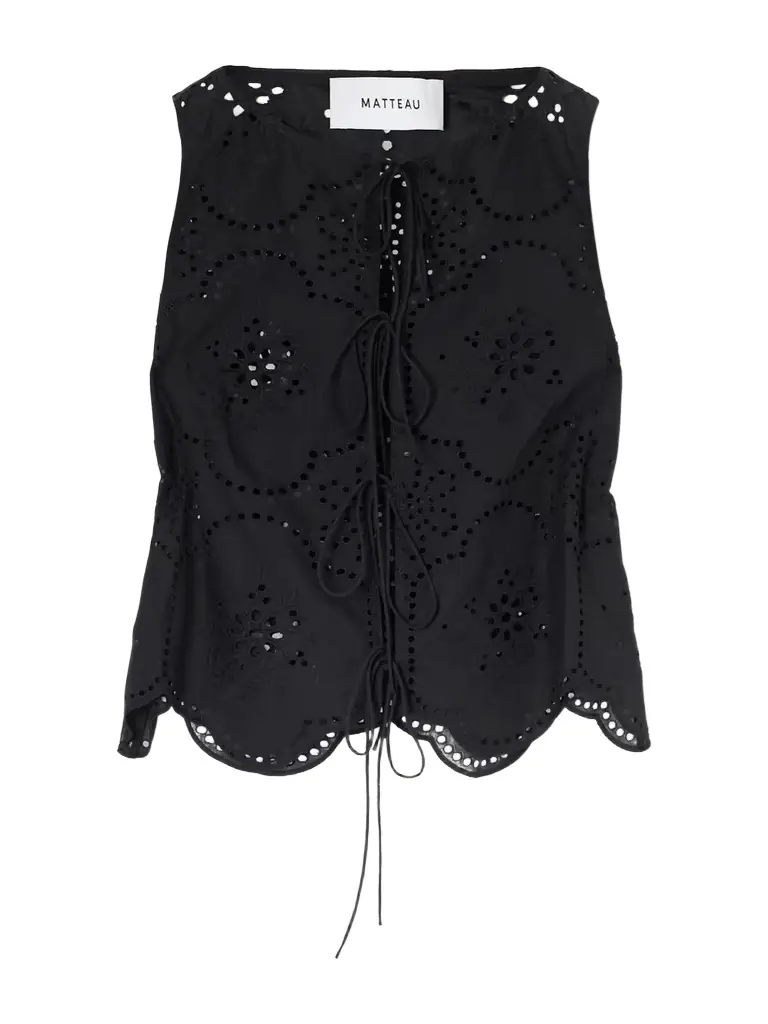 Matteau Scalloped Broderie Anglaise Cotton Top