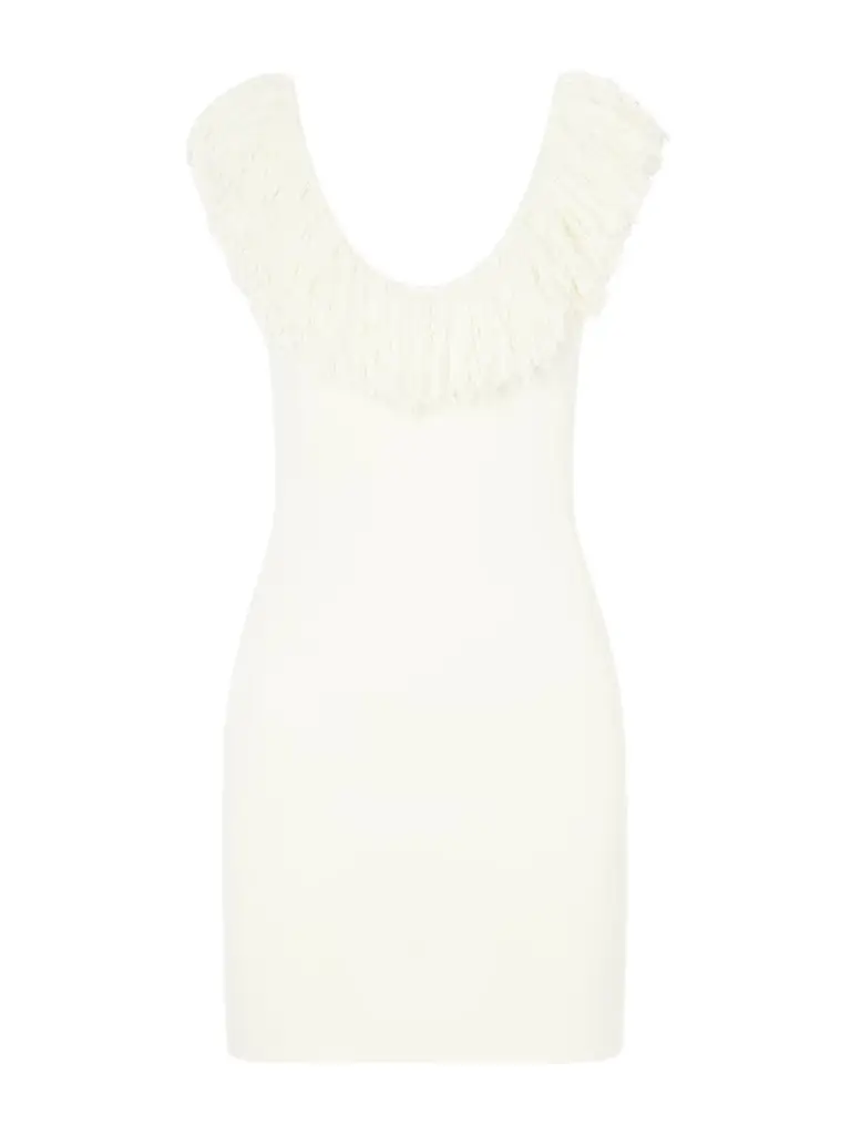 SIR. Marcelline Fringed Stretch-knit Mini Dress