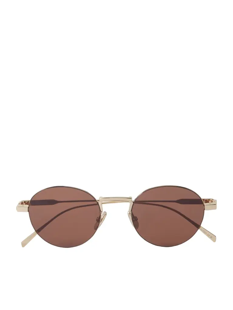 CELINE Eyewear Oro Round-frame Gold-tone Sunglasses