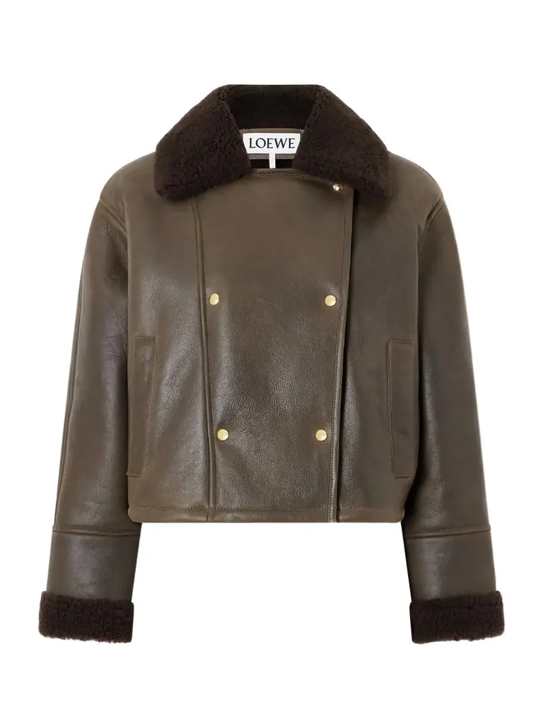 Loewe Double-breasted Shearling Jacket