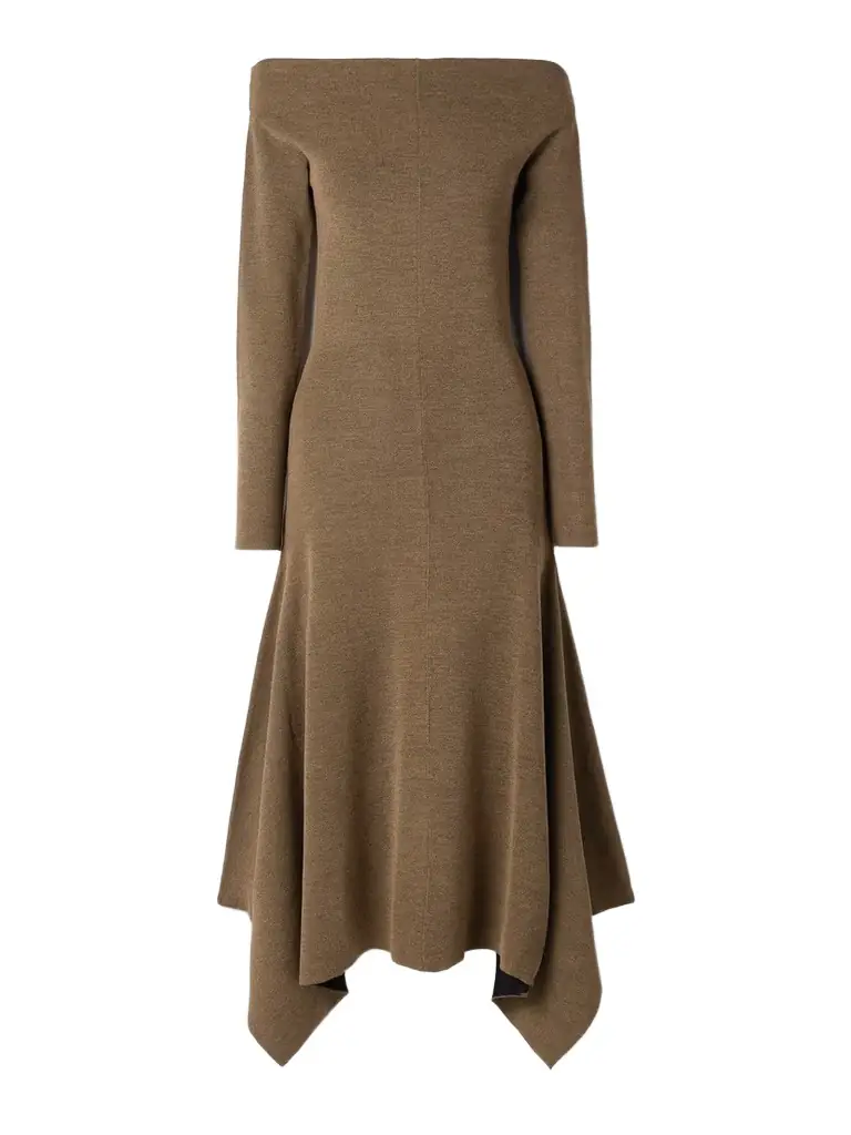 proenza schouler beige dress Isolde Dress in Viscose Twill