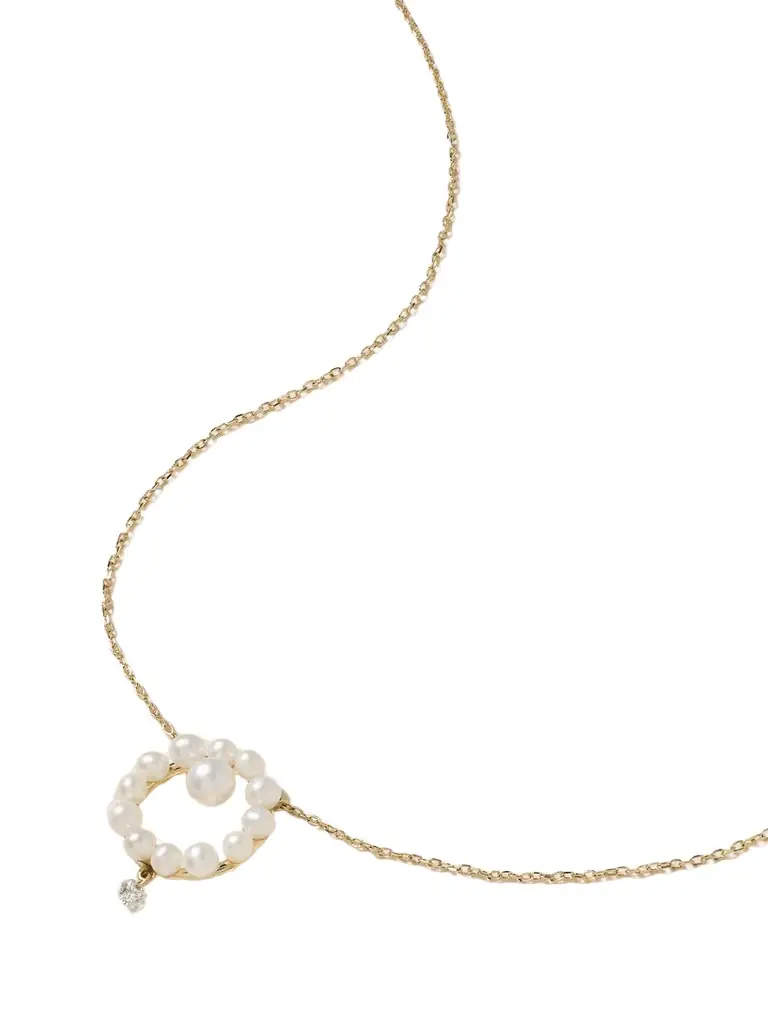 Persée 18-karat Gold, Pearl And Diamond Necklace