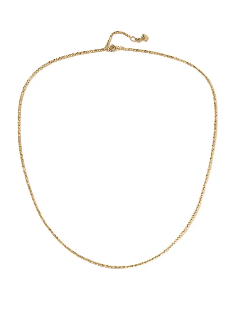 David Yurman Hollow Box Chain 18-karat Gold Necklace