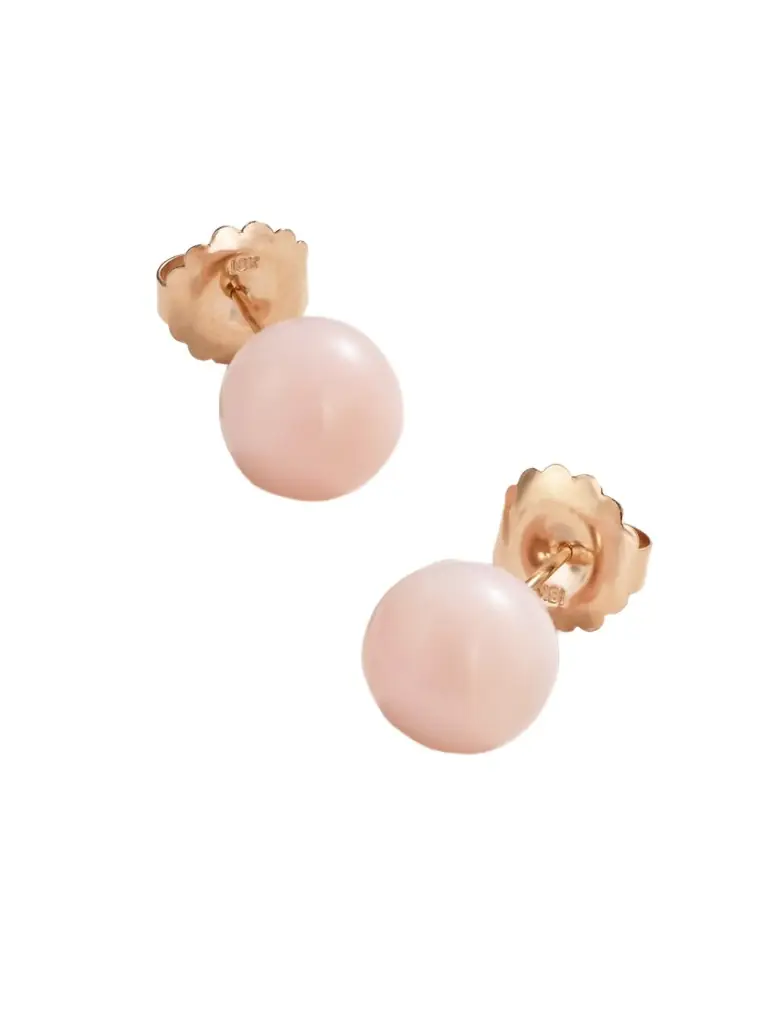 Irene Neuwirth Large Gumball 18-karat Rose Gold Opal Earrings