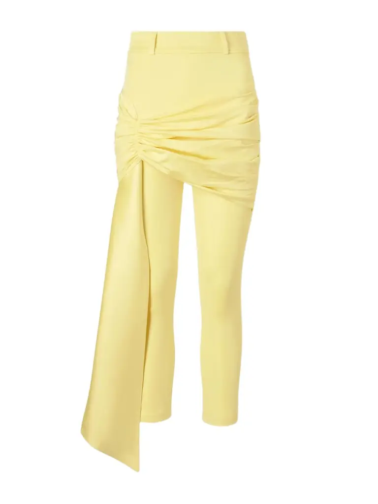 Rabanne Cropped Tie-detailed Stretch-jersey Pants