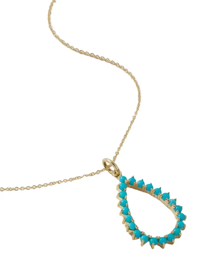 Jennifer Meyer 18-karat Gold Turquoise Necklace