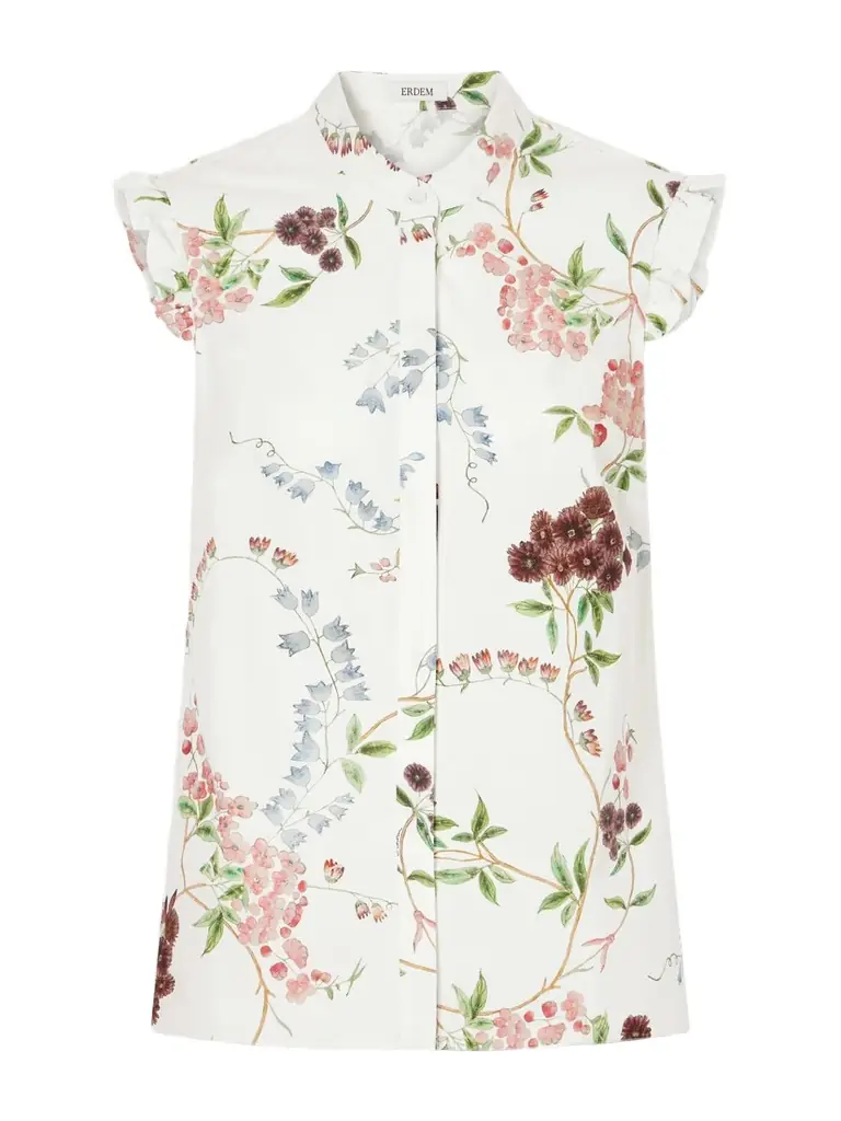 Erdem Floral-print Cotton-poplin Shirt