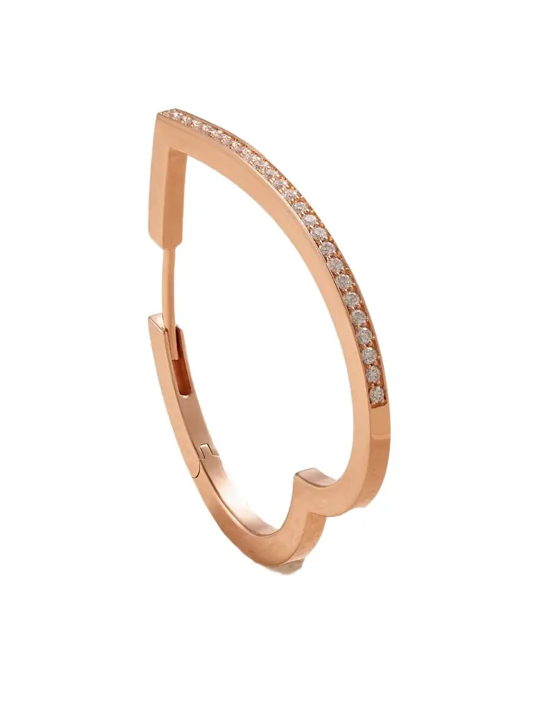 Repossi Antifer Heart Large 18-karat Rose Gold Diamond Single Earring