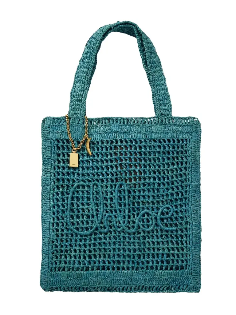 Chloé Summer Banana Embellished Raffia Tote - Women's Bags
