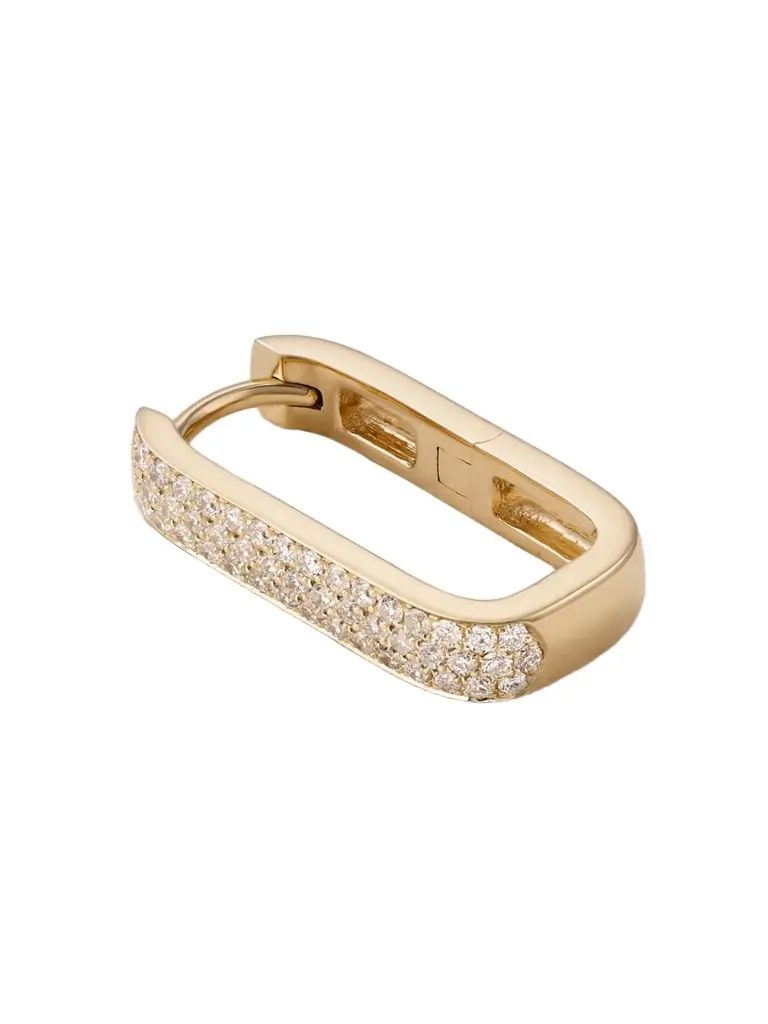 Jacquie Aiche Mini 14-karat Gold Diamond Single Hoop Earring