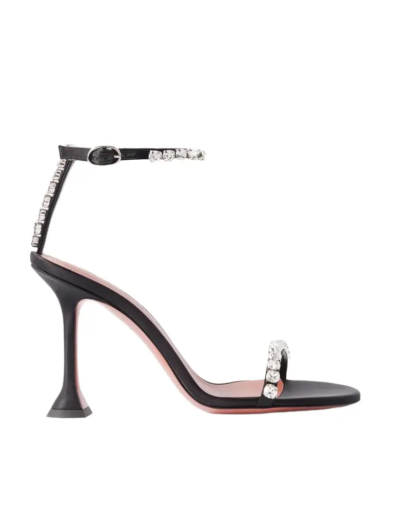 Amina Muaddi Gigi Crystal-embellished Satin Sandals