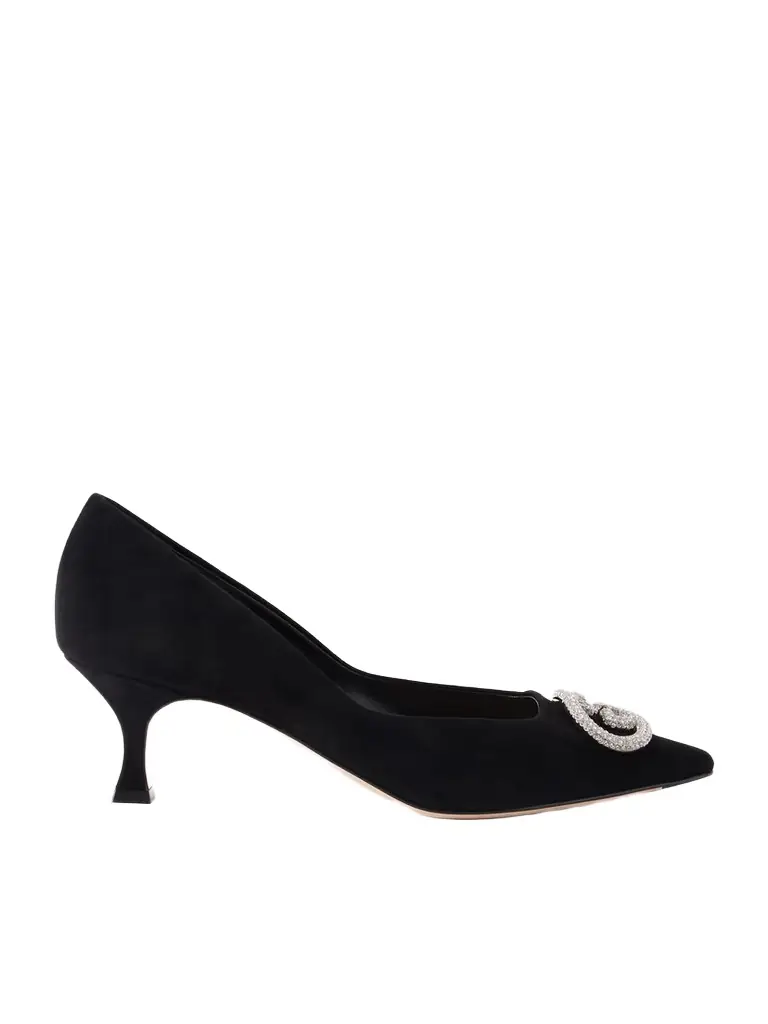 Gucci Embellished Suede Pumps