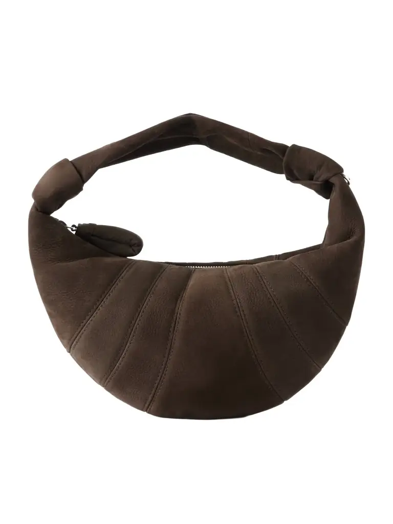 Lemaire Fortune Croissant Mini Suede Shoulder Bag