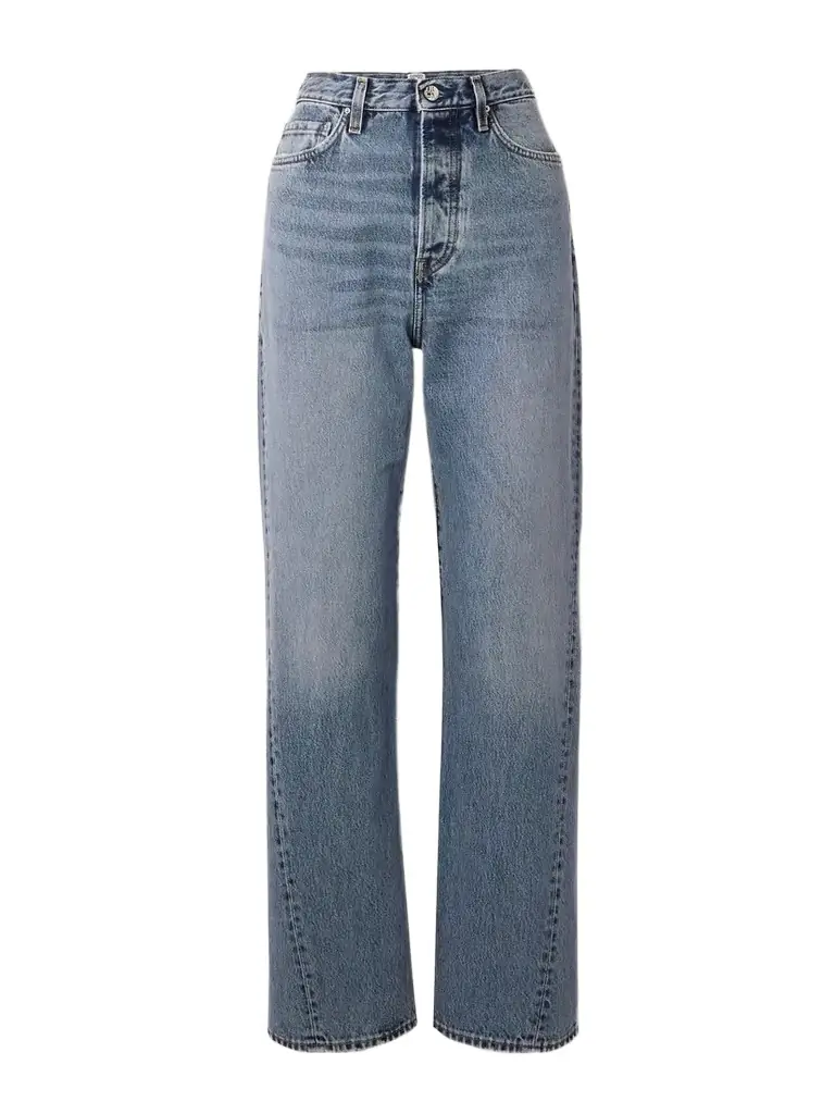 TOTEME Twisted Seam High-rise Straight-leg Jeans
