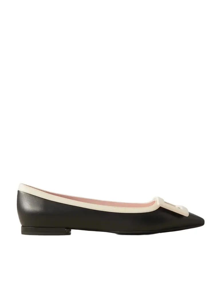Roger Vivier Gommettine Buckled Patent-leather Ballet Flats