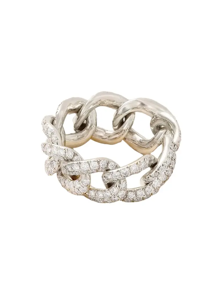 SHAY Essential Link 18-karat White Gold Diamond Ring
