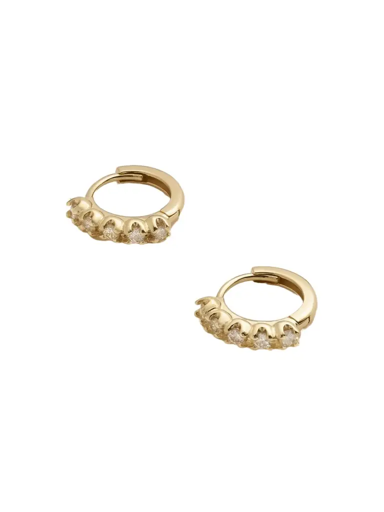 Jennifer Meyer 18-karat Gold Diamond Hoop Earrings