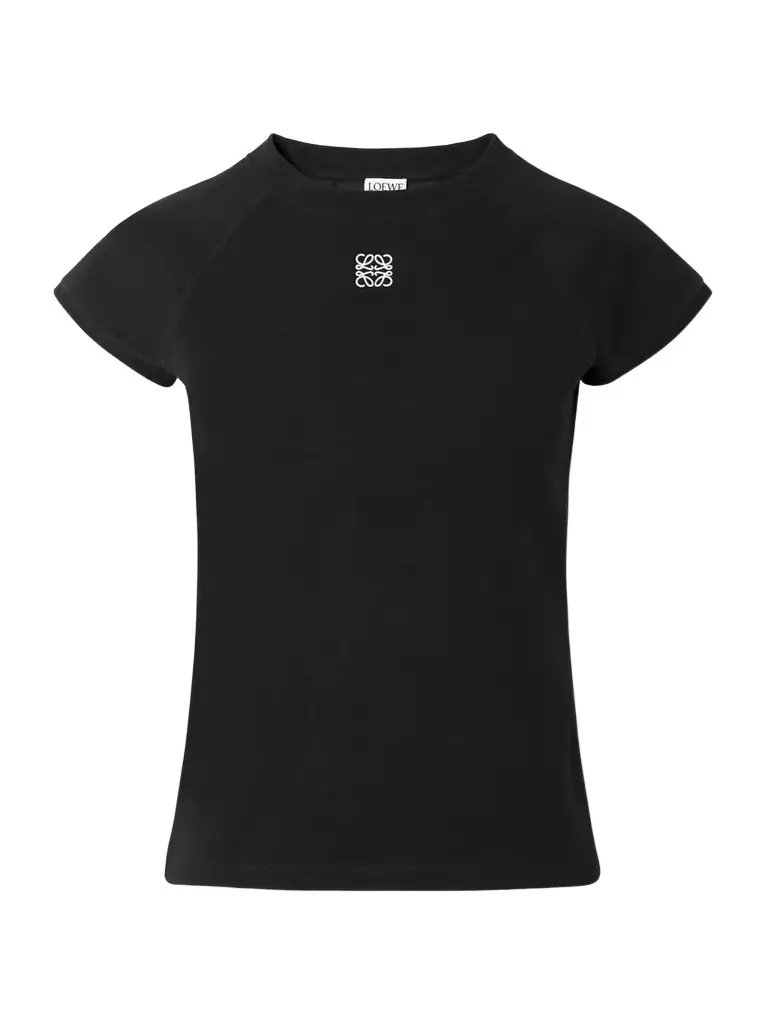 Loewe Anagram Embroidered Cotton-blend Jersey T-shirt