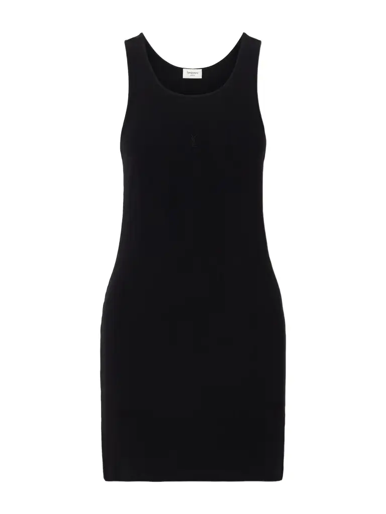 Saint Laurent Cotton Mini Dress