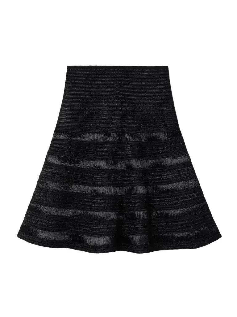 Alaïa Ribbed-knit Mini Skirt