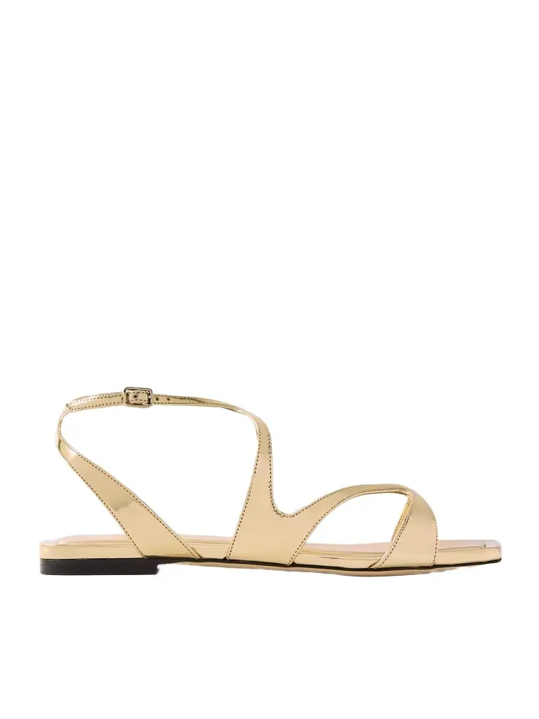Jimmy Choo Ayla Metallic Leather Sandals