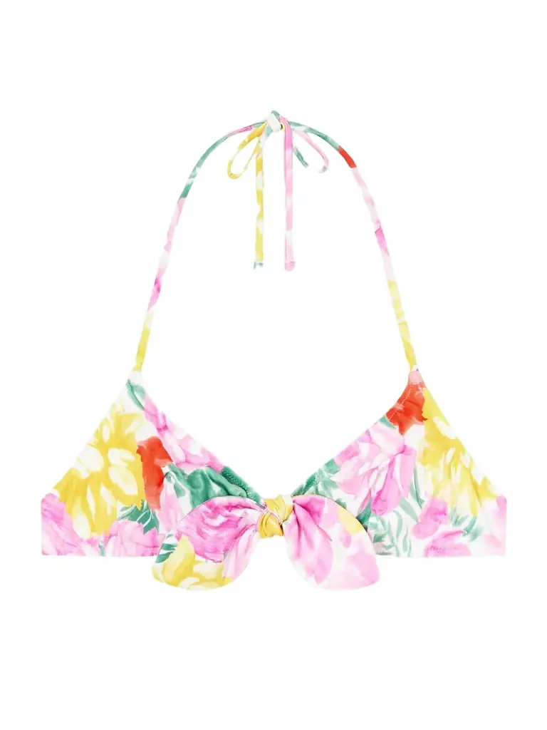Chloé Floral-print Halterneck Bikini Top