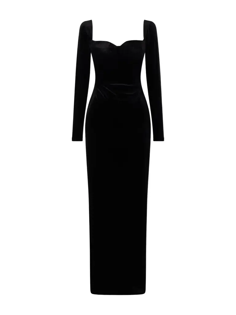 Balenciaga Velvet Bustier Gown
