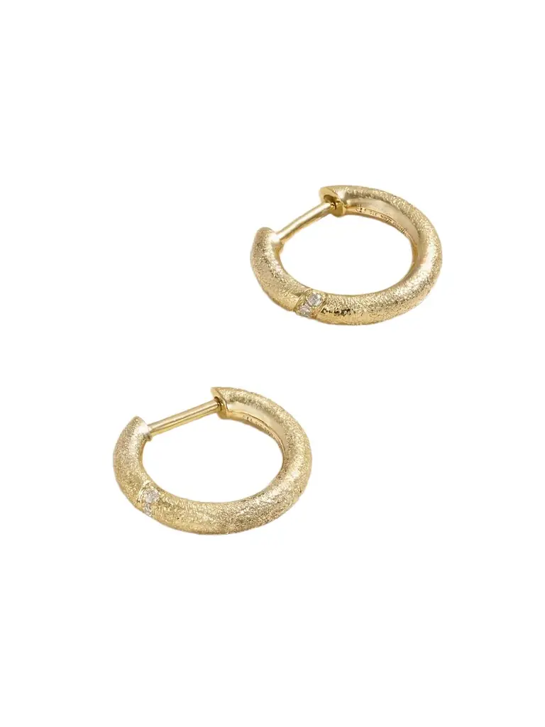 Yvonne Léon 9-karat Gold Diamond Hoop Earrings