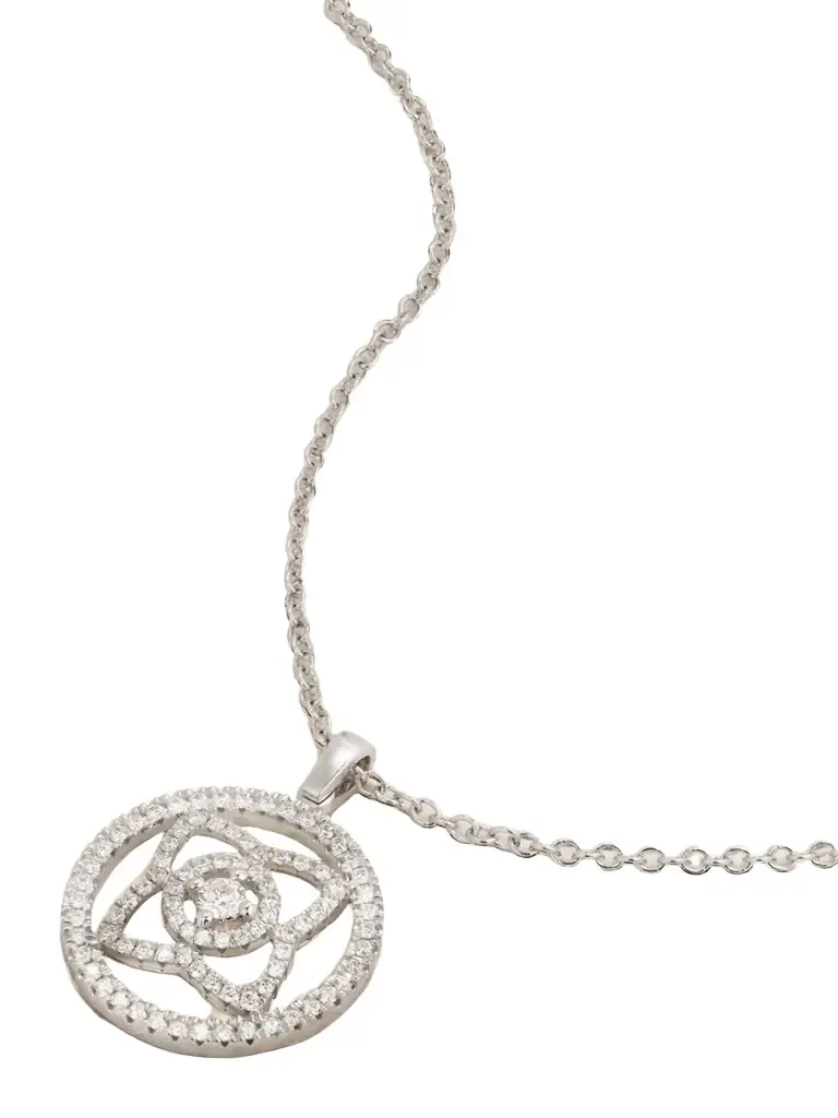 De Beers London Lotus By De Beers 18-karat White Gold Diamond Necklace