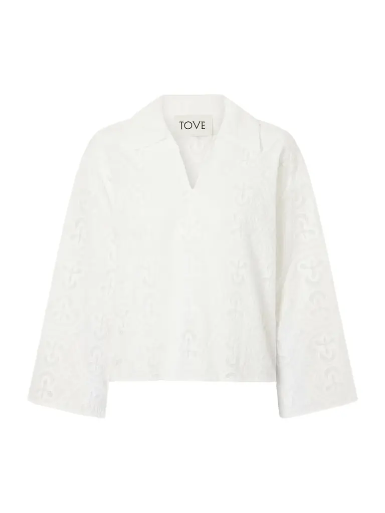 Tove Leighton Floral-embroidered Cotton-blend Blouse - Women's Clothing
