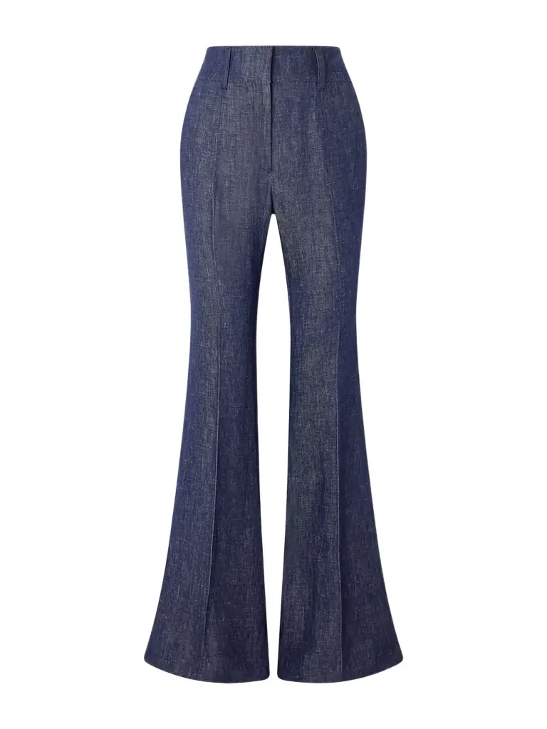 Gabriela Hearst Rhein Linen-chambray Flared Pants
