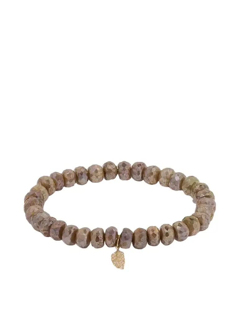 Sydney Evan Tiny Feather 14-karat Gold, Labradorite And Diamond Bracelet