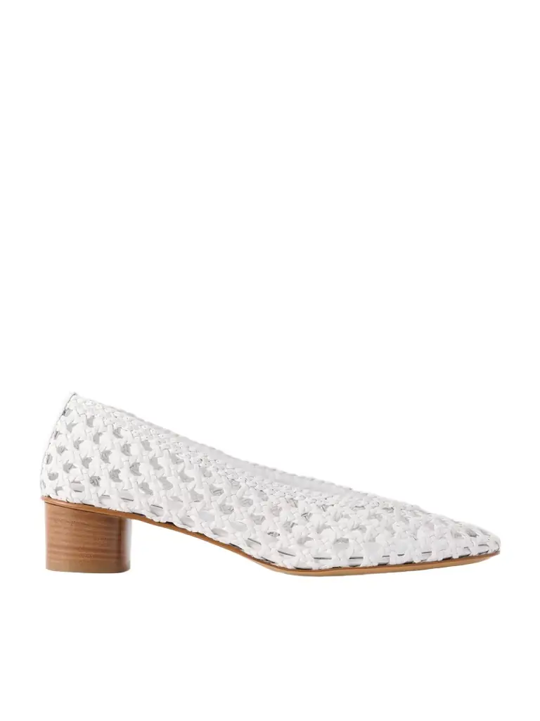 Le Monde Béryl Woven 40 Leather Pumps