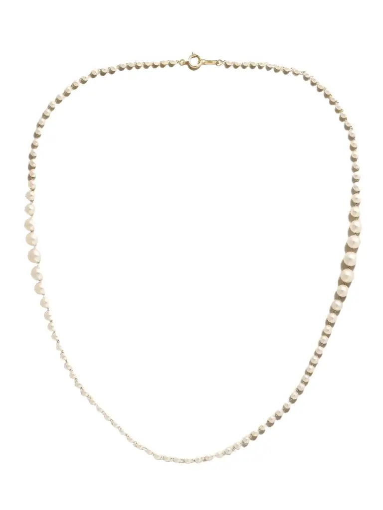 Mizuki 14-karat Gold Pearl Necklace