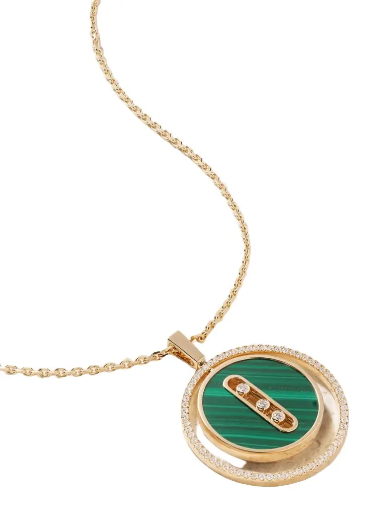 Messika Lucky Move 18-karat Gold, Malachite And Diamond Necklace