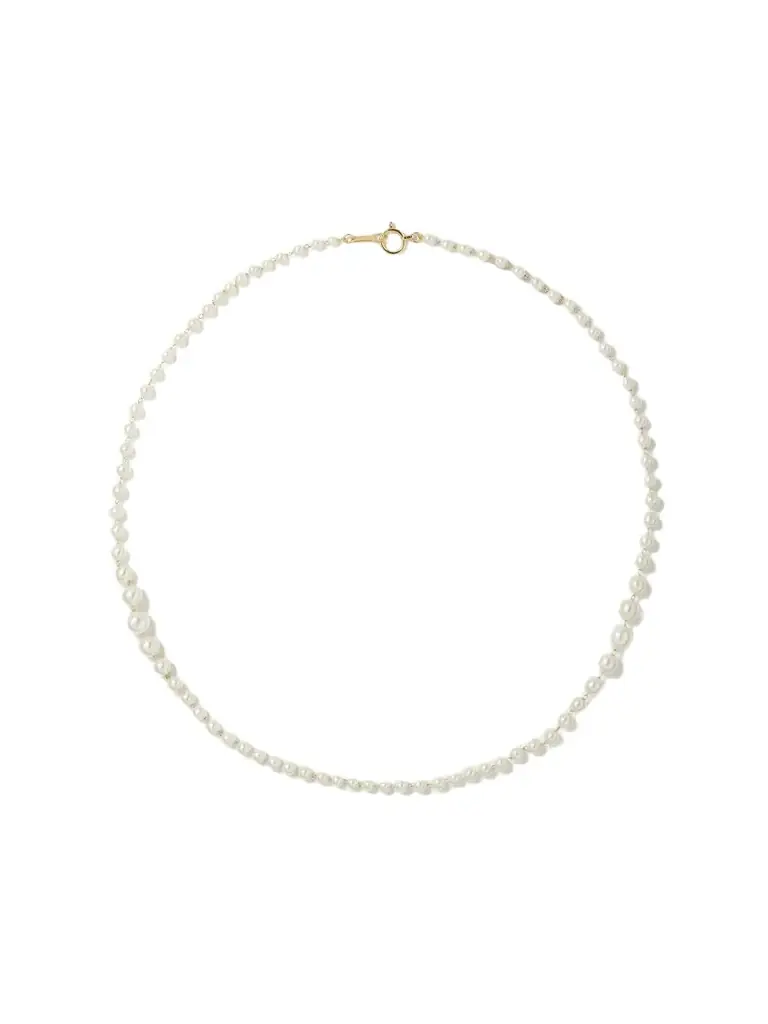 Mizuki 14-karat Gold Pearl Necklace