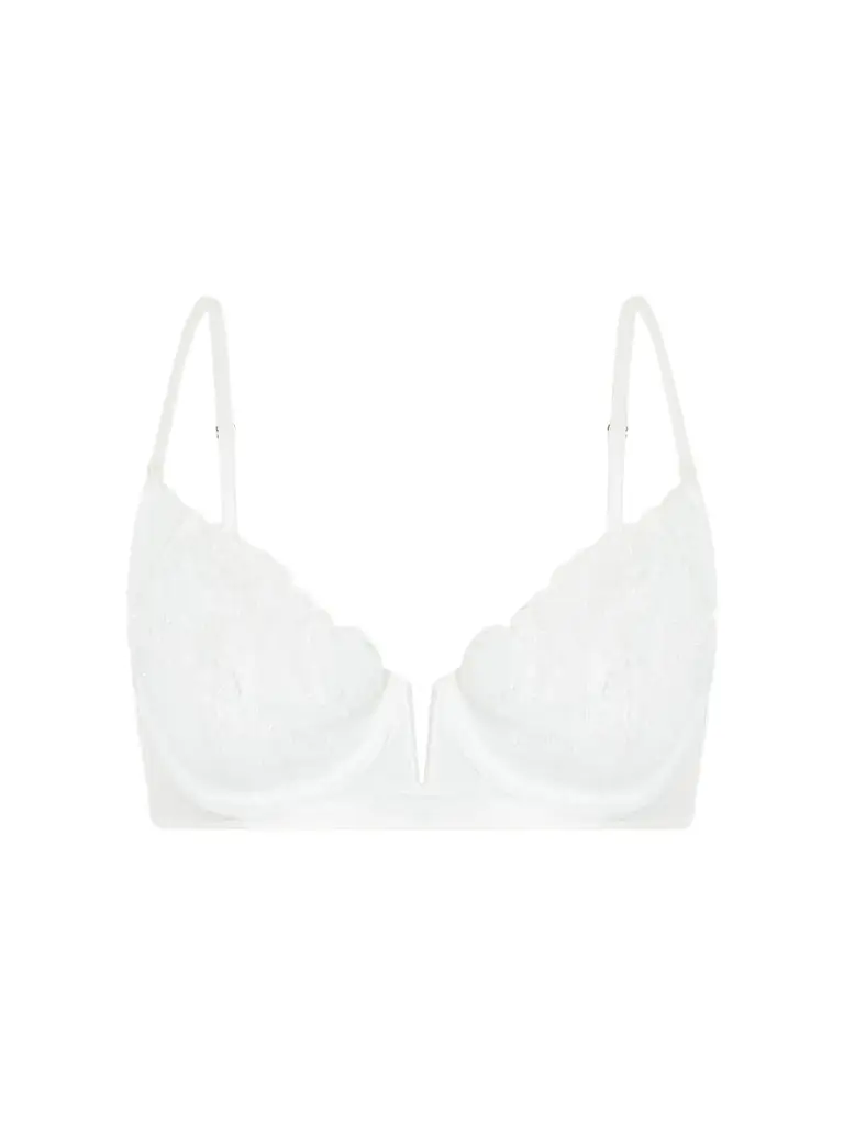 Kiki de Montparnasse Fleur Veloutes Embroidered Mesh Bra