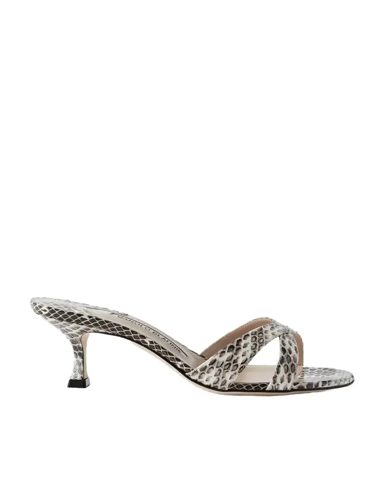 Manolo Blahnik Callamu 50 Elaphe Mules