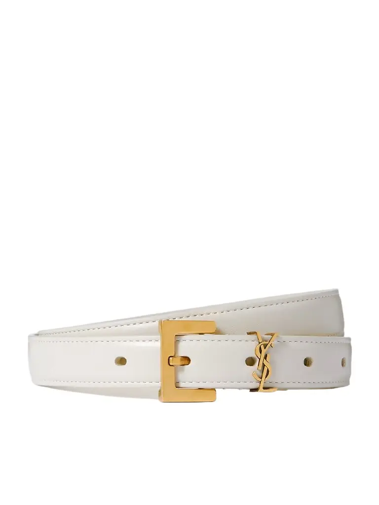 Saint Laurent Cassandre Leather Belt