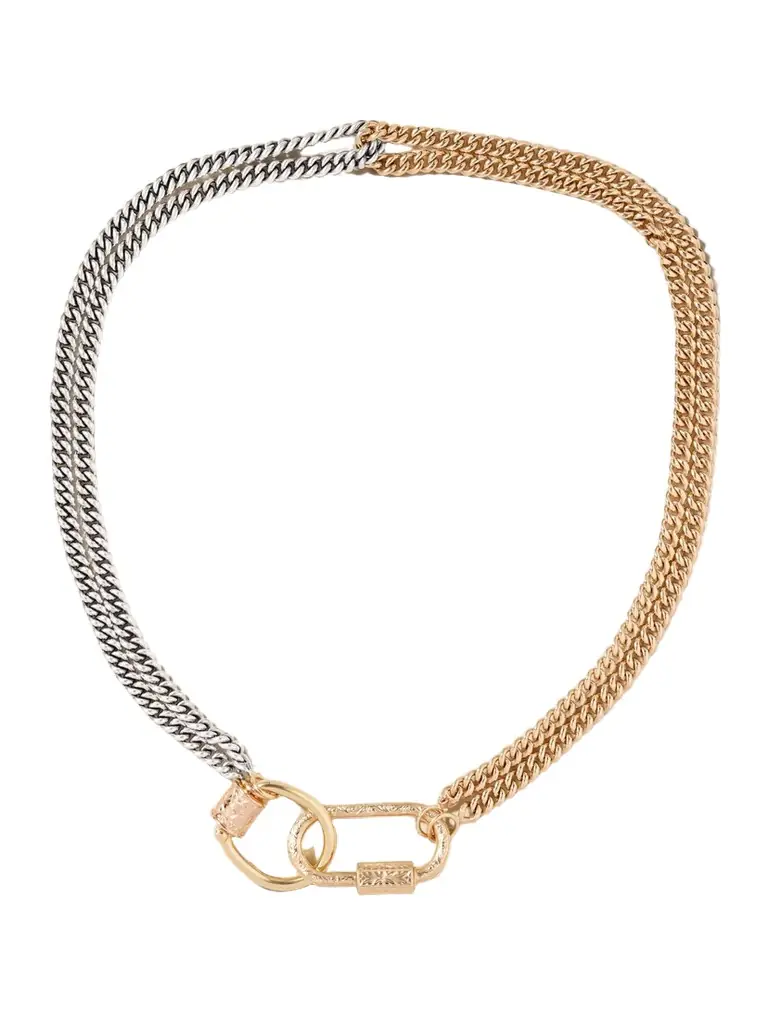 Marla Aaron Sterling Silver, 18-karat Yellow And Rose Gold Necklace