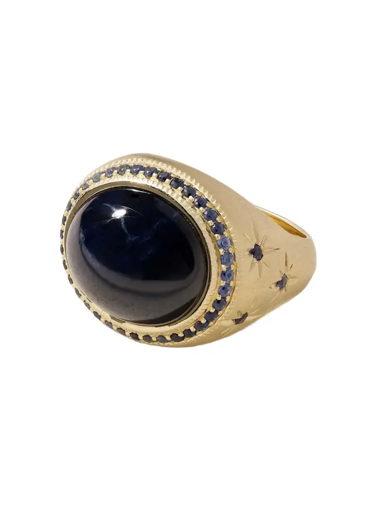 Jacquie Aiche Starburst 14-karat Gold Sapphire Ring