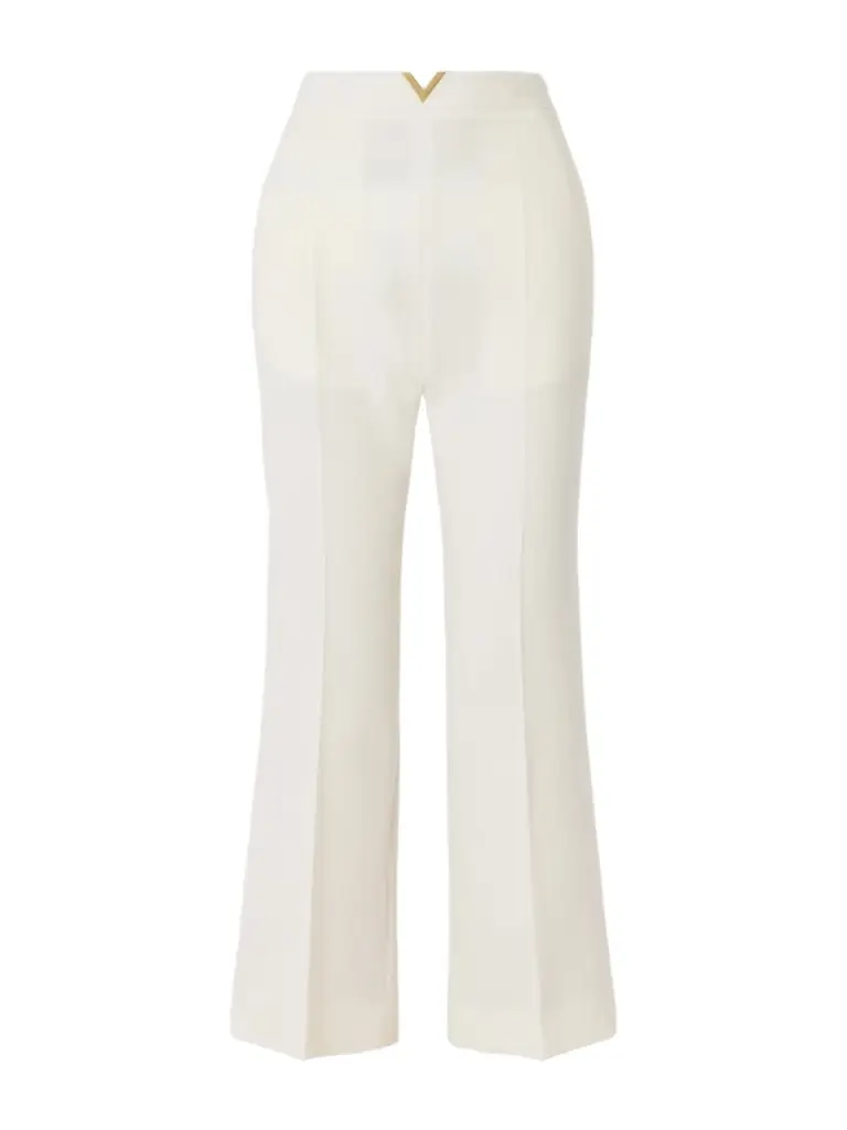 Valentino Garavani Embellished Wool Straight-leg Pants