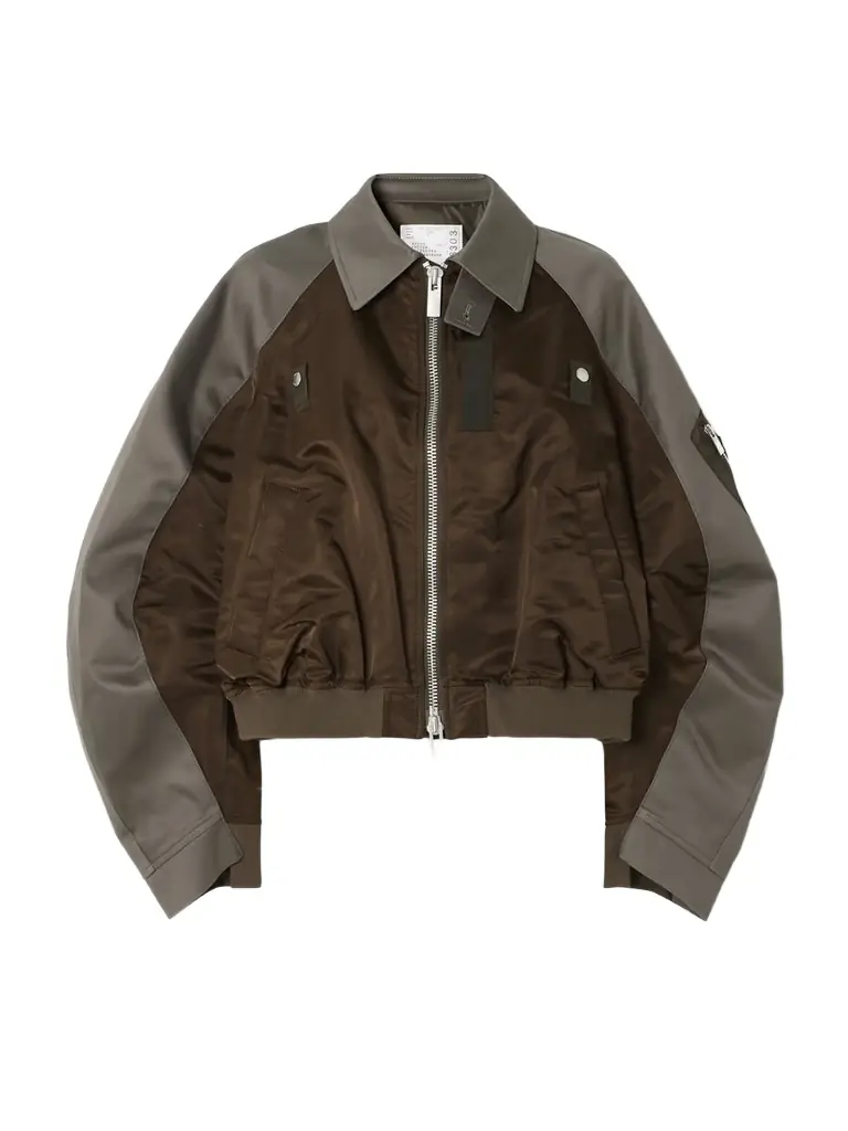 Sacai Cotton-canvas And Shell Bomber Jacket