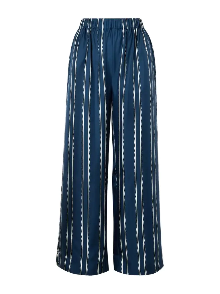 Eres Oolong Striped Silk-voile Straight-leg Pants