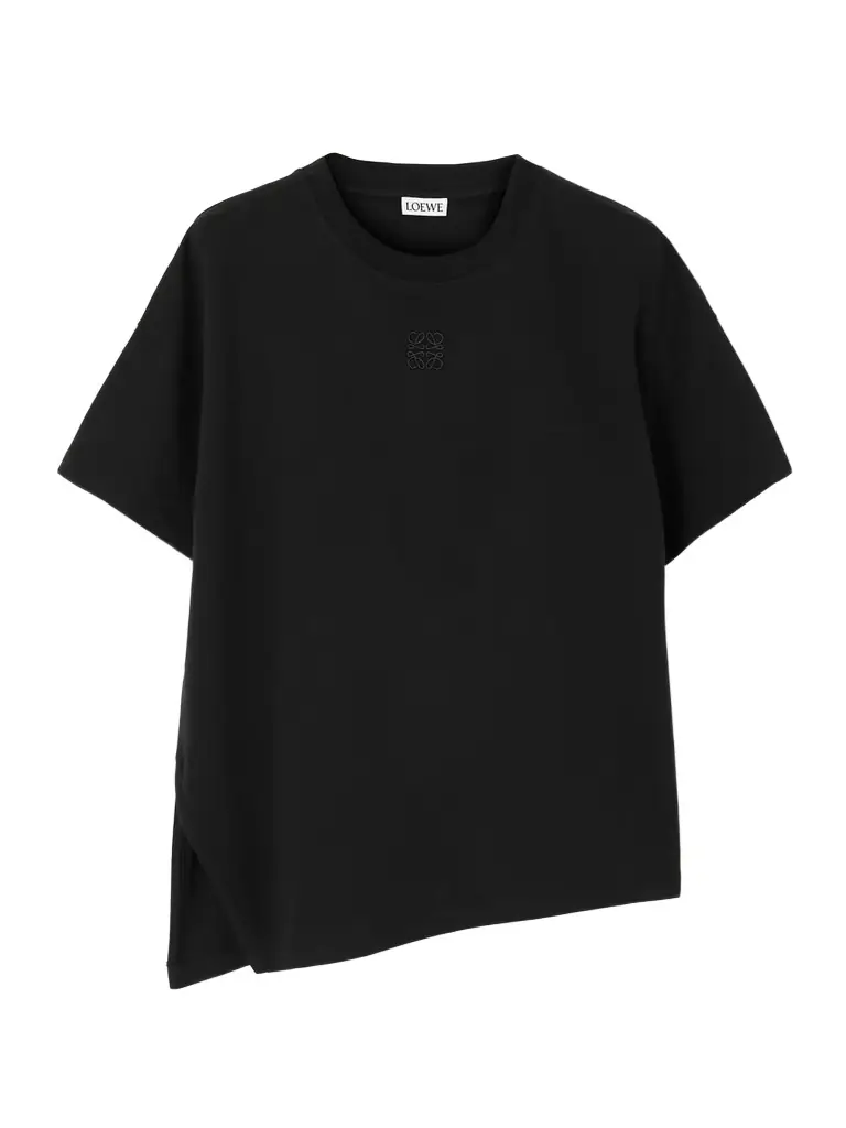 Loewe Anagram Asymmetric Cotton-blend Jersey T-shirt