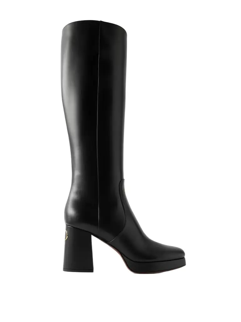 Valentino Garavani 90 Leather Knee Boots