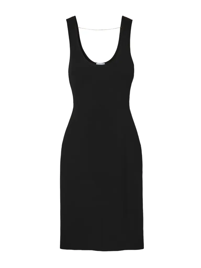Bottega Veneta Chain-embellished Ribbed-knit Dress - Women's Clothing
