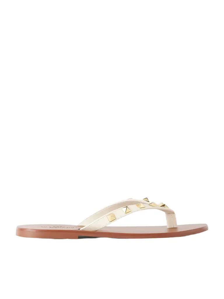 Valentino Garavani Rockstud Leather Thong Sandals